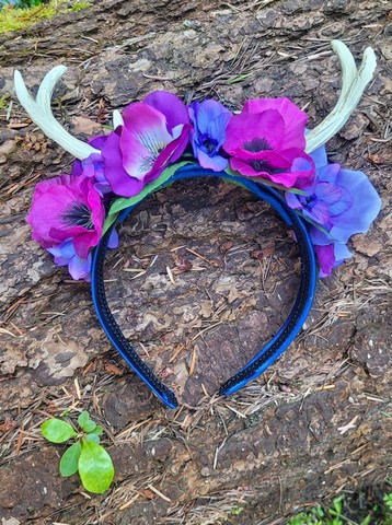 Flower Hairbands with Faux Antlers