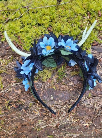 Flower Hairbands with Faux Antlers